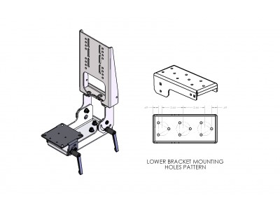 Folding monitor and keyboard mount designed specifically to mount Havis docking stations and keyboard mounts to D&R 3 bolt mounting platforms? 