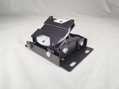 Unique universal retrofit motion device provides generous tilt in four (4) directions plus 90? rotation for the standard DMM motion device, for increased travel and motion