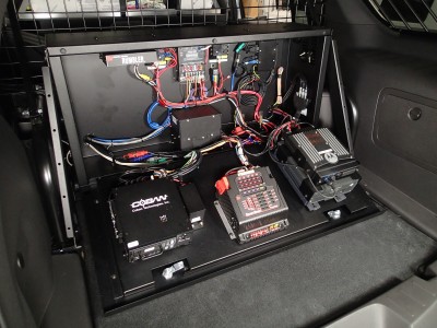 Storage box option to provide mounting of C-SBX-101 Universal Storage box in 2013-2016 Ford Interceptor Utility