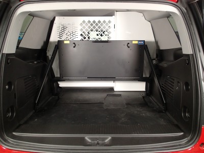 Storage box option to provide mounting of C-SBX-101 Universal Storage box in 2015-2016 Chevrolet Tahoe Police Pursuit Vehicle (PPV) & retail Tahoe
