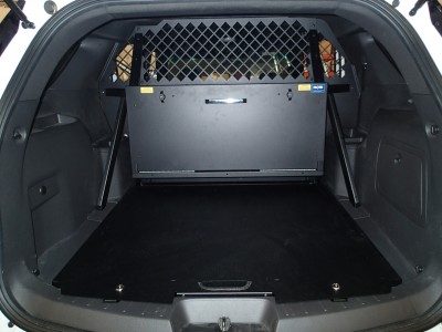 Rear upper partition option fits behind seat in 2013-2016 Interceptor Utility Vehicle