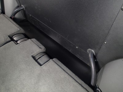 Rear upper partition option fits behind seat in 2013-2016 Interceptor Utility Vehicle