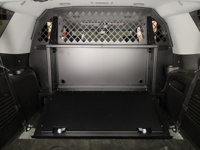 Rear upper partition option fits behind seat in 2015-2016 Chevrolet Tahoe