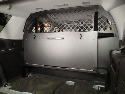 Rear upper partition option fits behind seat in 2015-2016 Chevrolet Tahoe