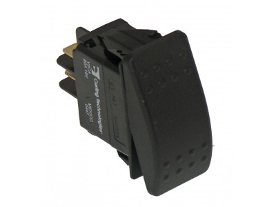 Black Paddle Type Rocker Switch, 20 Amps, 18 Volt, No Red Pilot