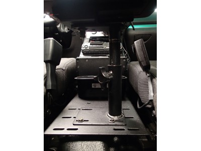 Vehicle specific Angled console for 2013-2016 Ford Interceptor Utility police vehicle