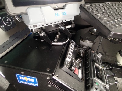 Vehicle specific Angled console for 2013-2016 Ford Interceptor Utility police vehicle