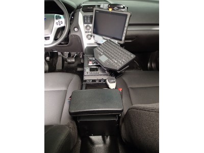 Vehicle specific Angled console for 2013-2016 Ford Interceptor Utility police vehicle