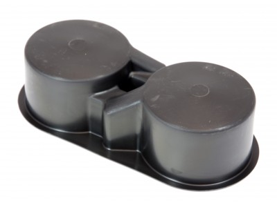 Dual Cup Holder Insert Molded Plastic