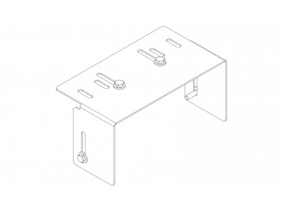 Optional adapter bracket for C-VS-1200-INUT console that adapts to OEM optional rear conduit