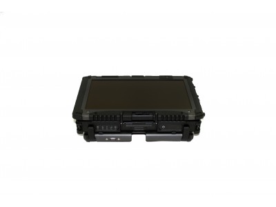 Docking Station with Dual Pass-through Antenna for Getac V100 Fully Rugged Convertible Notebook with Power Supply