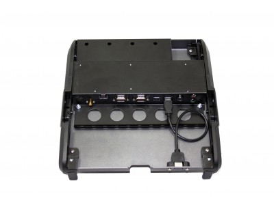 Docking Station with Dual Pass-through Antenna for Getac V100 Fully Rugged Convertible Notebook with Power Supply