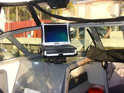 Weatherproof Docking Station with Pass-through Antenna For Panasonic Toughbook 19 (MK4 and Higher)