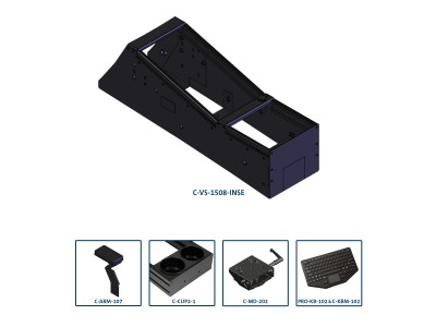 Integrated Control System Mounting and Keyboard Package for Ford Police Interceptor Sedan