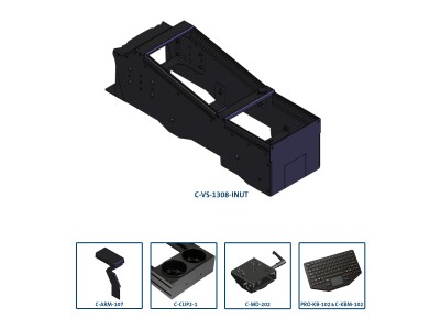 Integrated Control System Mounting and Keyboard Package for Ford Police Interceptor Utility