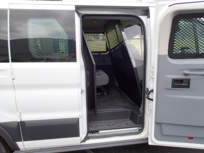 Front partition for 2015 -2016 Ford Transit window van with low roof and side swing out or sliding doors