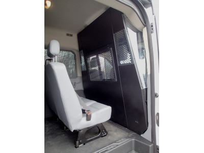 Front partition for 2015 -2016 Ford Transit window van with medium roof and side sliding door