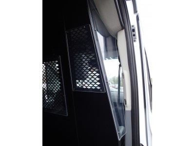 Front partition filler panel mounting kit for 2015 -2016 Ford Transit window van with medium roof and side sliding door