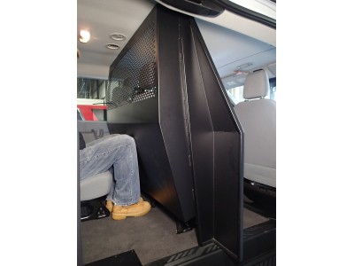 Middle partition for 2015 -2016 Ford Transit window van with low roof and side swing out or sliding doors