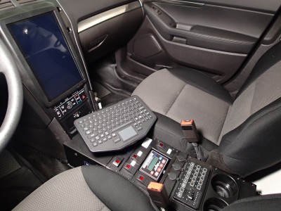 Ultra Thin Rugged In-Vehicle Keyboard and Havis Keyboard Mounting Plate