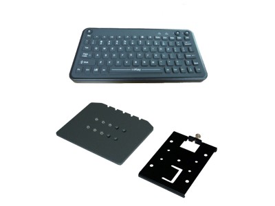 Rechargeable Bluetooth Rugged In-Vehicle Keyboard for Windows 8 and Havis Keyboard Mounting Plate