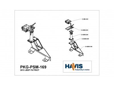 2010-2016 Jeep Patriot Standard Passenger Side Mount Package