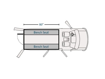 Prisoner Transport Insert For 2007-2016 Chevrolet Express G-Series 2500/3500 standard length 135