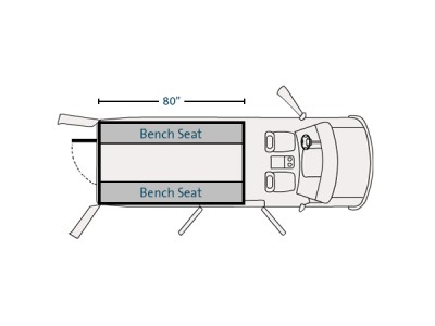 Prisoner Transport Insert For Chevrolet Express G-Series 2500/3500 extended length 155