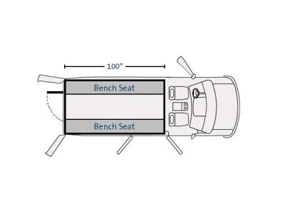 Prisoner Transport Insert For 2014-2016 Dodge Ram ProMaster low roof standard length 136