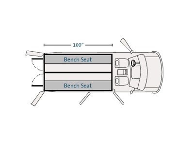 Prisoner Transport Insert For 2014-2016 Dodge Ram ProMaster high roof standard length 136