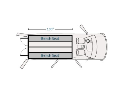 Prisoner Transport Insert For 2014-2016 Dodge Ram ProMaster high roof long length 159