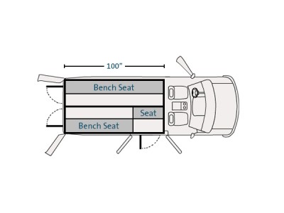 Prisoner Transport Insert For 2015-2016 Ford Transit medium roof standard  length 130