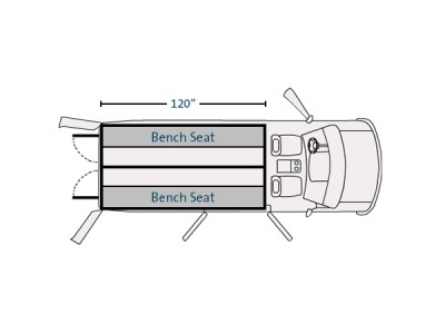 Prisoner Transport Insert For 2015-2016 Ford Transit low roof long length 148