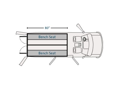 Prisoner Transport Insert For 2015-2016 Ford Transit Medium roof long length 148