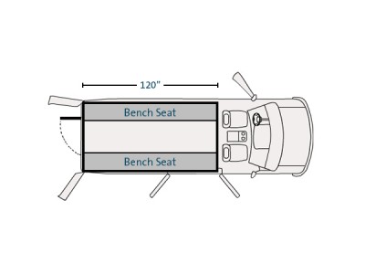 Prisoner Transport Insert For 2007-2015 Dodge/Freightliner/Mercedes Sprinter high roof long length 144