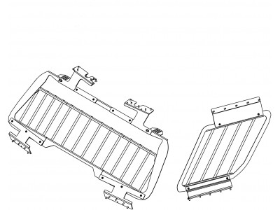 2013-2016 Ford Interceptor Utility Rear Cargo Interior Window Bars