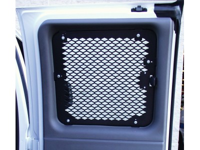 1997-2016 Chevrolet G-Series Extended Length Van With Swing Out Side Doors Interior Window Guard Kit For 8 Windows, 15 Passenger, Dual Pull Out Doors